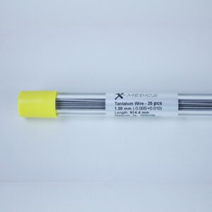 Tantalum rod 1mm 0.0394" dia - 914mm 3ft long - medical grade ASTM F560 ISO 13782 UNS R05400 Ta - Unannealed.
